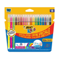 Feutre Kids Couleur pochette de 18 + 3 fluos - Bic - Rougier et Plé