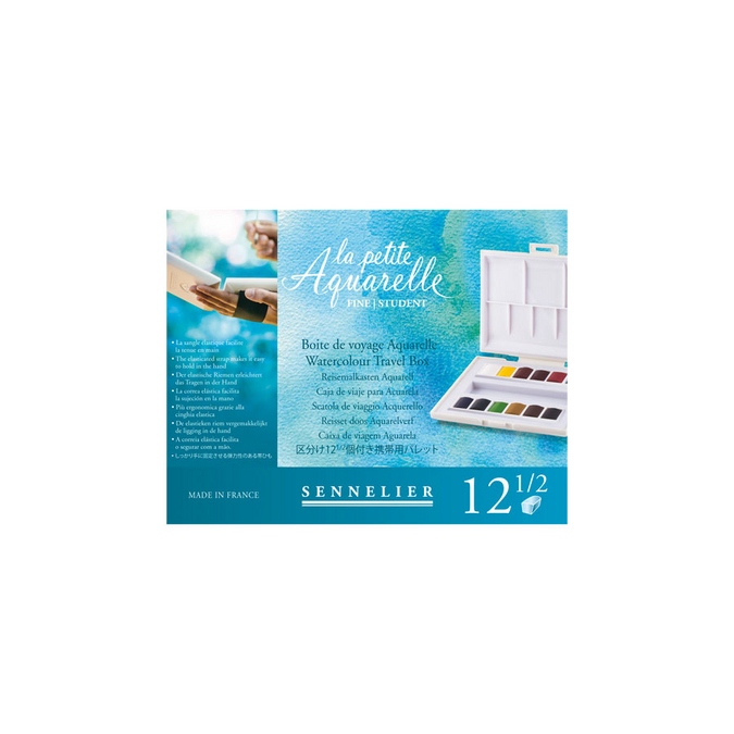 Aquarelle fine boite de 12 demi-godets - Sennelier - Rougier et Plé