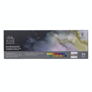 Aquarelle extra-fine Boite métal Sketcher 24 demi-godets - Winsor & Newton - Rougier et Plé