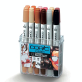 Marqueur à alcool double-pointe Ciao Set Portrait 12 couleurs - Copic - Rougier et Plé