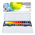 Aquarelle super-fine Boîte métal 24 demi-godets - Rougier&Plé - Rougier et Plé