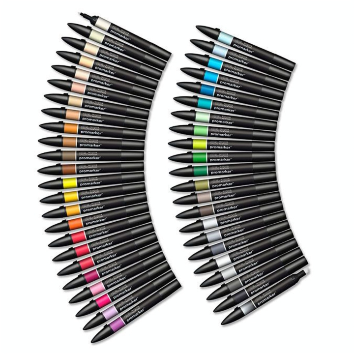 Feutre à alcool Promarker Collection des essentiels 48 couleurs - Winsor & Newton - Rougier et Plé