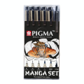 Feutre Pigma Set Manga 5 feutres + porte-mines - Sakura - Rougier et Plé