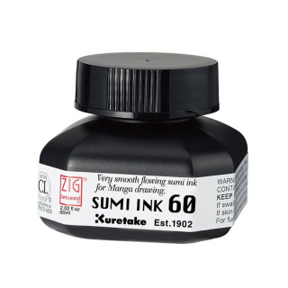 Encre japonaise Noire Sumi 60 ml - Kuretake - Rougier et Plé