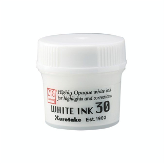 Encre japonaise Blanche opaque 30 ml - Kuretake - Rougier et Plé