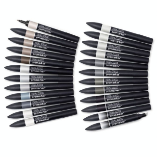 Trousse Promarker par 24 Set nuances de gris - Winsor & Newton - Rougier et Plé