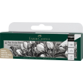 Feutre Pitt set Noir et Blanc par 4 - Faber-Castell - Rougier et Plé