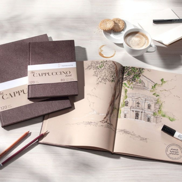 Carnet de dessin Cappuccino papier Brun 120 g/m2 - Hahnemühle - Rougier et Plé