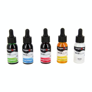 Encre à l'eau Set 5 x 30 ml - Rougier&Plé - Rougier et Plé