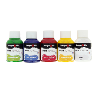 Encre acrylique Set 5 x 30 ml - Rougier&Plé - Rougier et Plé
