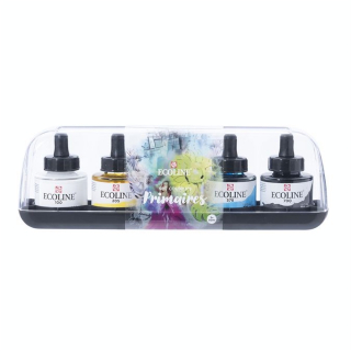 Encre Aquarelle 30 ml Set primaire - Ecoline - Rougier et Plé