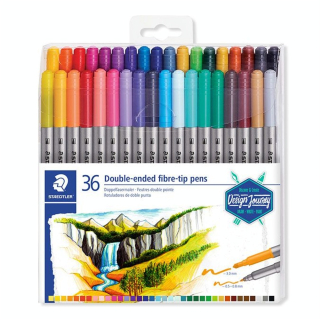 Feutre double pointe 3200 Twin-tip 36 pcs Design Journey - Staedtler - Rougier et Plé