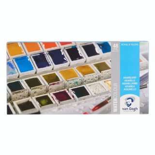Peinture aquarelle fine Van Gogh Boîte 48 demi-godets - Van Gogh - Rougier et Plé