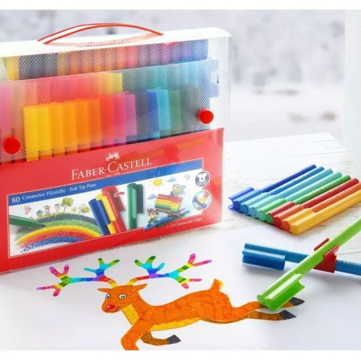 Feutre Connector Mallette de 80 pièces - Faber-Castell - Rougier et Plé