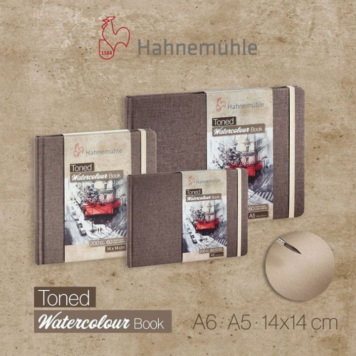 Carnet aquarelle teinté Beige 200 g/m² 60 pages - Hahnemühle - Rougier et Plé