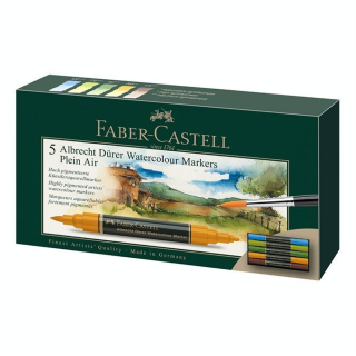 Marqueur aquarellable Albrecht Dürer Set 5 feutres Plein air - Faber-Castell - Rougier et Plé