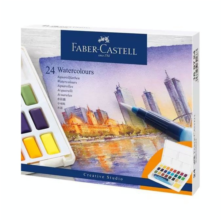 Peinture aquarelle Creative Studio 24 demi-godets - Faber-Castell - Rougier et Plé