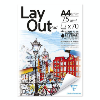 Bloc de papier Layout 75 g/m² 70 F - Clairefontaine - Rougier et Plé