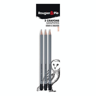 Crayon graphite Set HB - 2B - 4B - Rougier&Plé - Rougier et Plé
