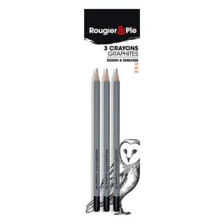 Crayon graphite Set 2B - 6B - 8B - Rougier&Plé - Rougier et Plé