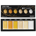 Aquarelle japonaise Gansai Tambi Set 6 godets Nacrés Starry - Kuretake - Rougier et Plé