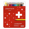 Crayon de couleur Swisscolor Boîte métal 18 pièces - Caran d'Ache - Rougier et Plé