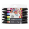Marqueur d'aquarelle double pointe Set tons Floraux 6 pcs - Winsor & Newton - Rougier et Plé