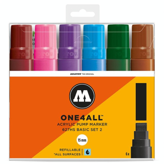 Marqueur One4All 627HS Set Basic n°2 6 couleurs - Molotow - Rougier et Plé