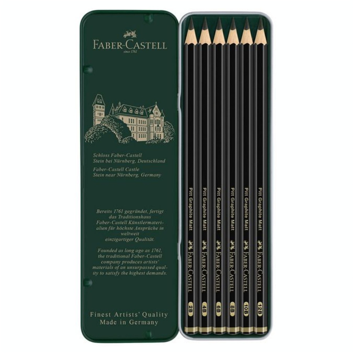 Crayon Pitt Graphite Matt Set de 6 - Faber-Castell - Rougier et Plé