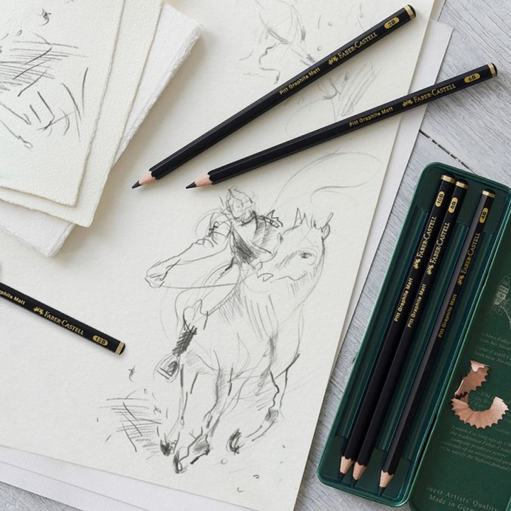 Crayon Pitt Graphite Matt Set de 6 - Faber-Castell - Rougier et Plé
