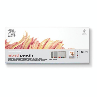 Crayon de couleur Studio Collection Coffret Techniques mixtes 45 pcs - Winsor & Newton - Rougier et Plé