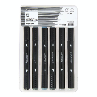 Feutre Créamarker Set Gris 6 pcs - Créa - Rougier et Plé