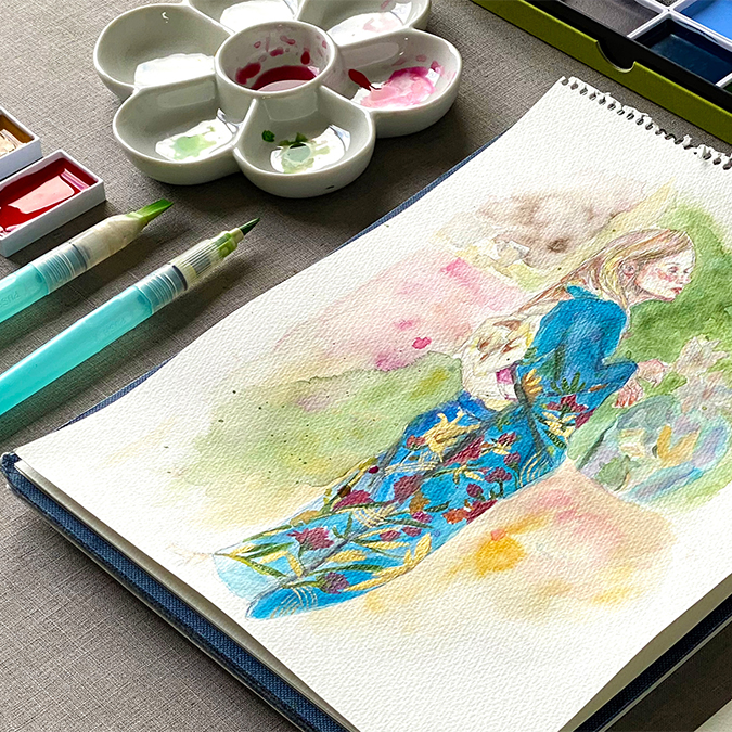 Aquarelle Japonaise Gansai Extra-fine Godet - Kuretake - Rougier et Plé