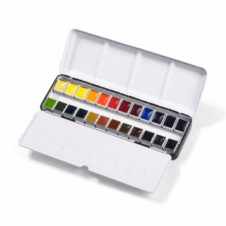 Aquarelle Extra-Fine Boîte métal 24 demi-godets - BLOCKX - Rougier et Plé