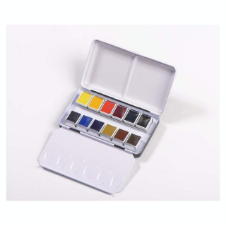 Aquarelle Extra-Fine Boîte métal 12 demi-godets - BLOCKX - Rougier et Plé