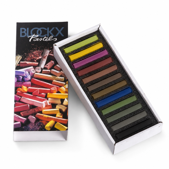 Pastels secs Boîte 12 pièces Foncés - BLOCKX - Rougier et Plé