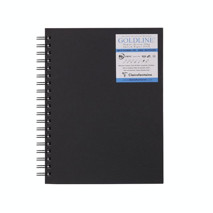 Carnet de croquis à spirales 250 g Microperforé - Goldline - Rougier et Plé