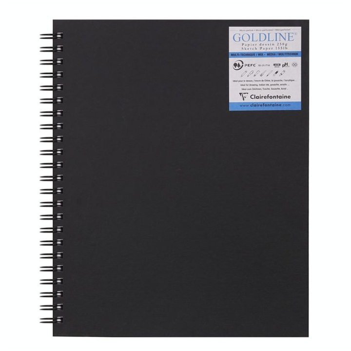 Carnet de croquis à spirales 250 g Microperforé - Goldline - Rougier et Plé
