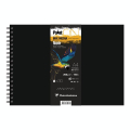 Carnet Paint'On Spiralé 250 g/m² 30 Feuilles Noir - Clairefontaine - Rougier et Plé
