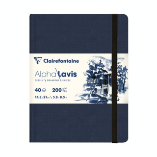 Carnet de Croquis Alpha Lavis Rigide 200 g/m² 40 Feuilles Ivoire - Clairefontaine - Rougier et Plé