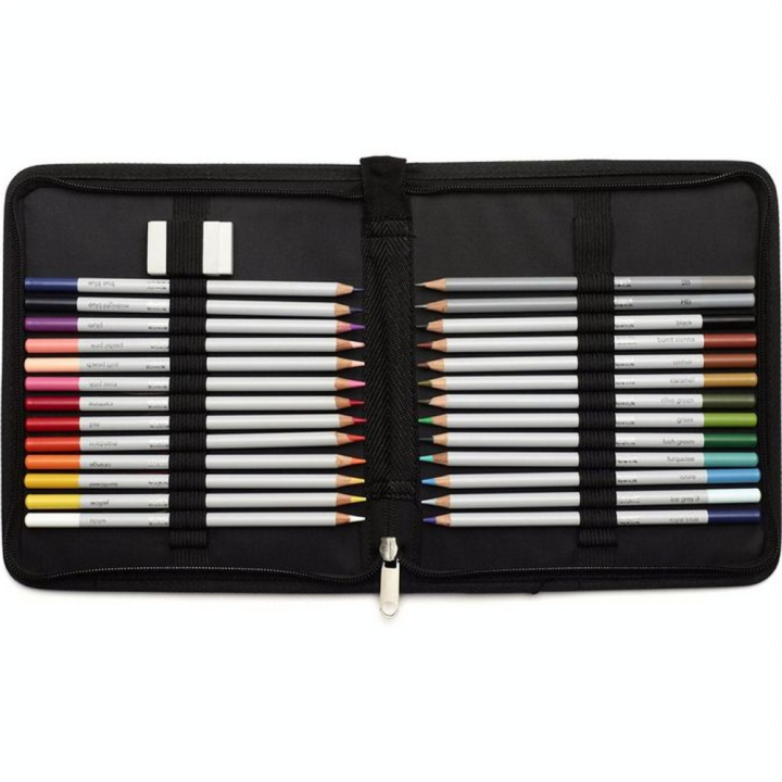 Crayons de couleur Studio collection Trousse de 27 pcs - Winsor & Newton - Rougier et Plé