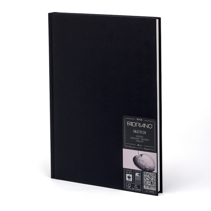 Carnet de croquis cousu 110 g/m² Grain naturel Portrait - Fabriano - Rougier et Plé
