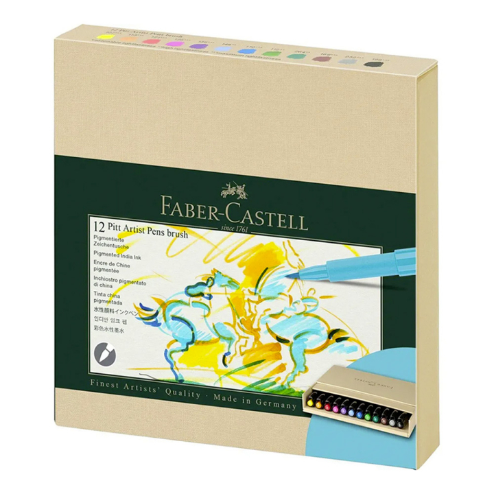 Feutres Pitt Artist Pen Studio Box 12 pcs - Faber-Castell - Rougier et Plé