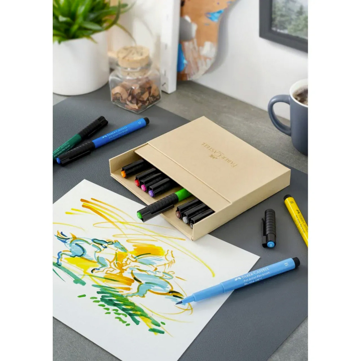 Feutres Pitt Artist Pen Studio Box 12 pcs - Faber-Castell - Rougier et Plé