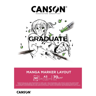 Bloc Graduate Manga Marker Layout 70 g/m² - Canson - Rougier et Plé