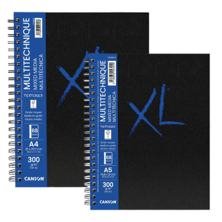 Carnet spiralé XL Mixed Media Textured 300 g/m² - Canson - Rougier et Plé