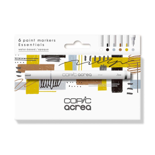 Marqueurs peinture Acrea Set Essentials 6 pcs - Copic - Rougier et Plé