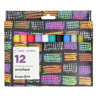 Marqueurs acryliques boîte 12 pcs - Rougier&Plé - Rougier et Plé