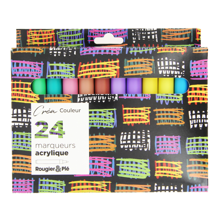 Marqueurs acryliques boîte 24 pcs - Rougier&Plé - Rougier et Plé