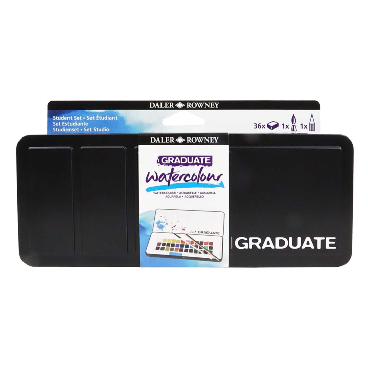 Coffret aquarelle 36 demi-godets Graduate - Daler-Rowney - Rougier et Plé